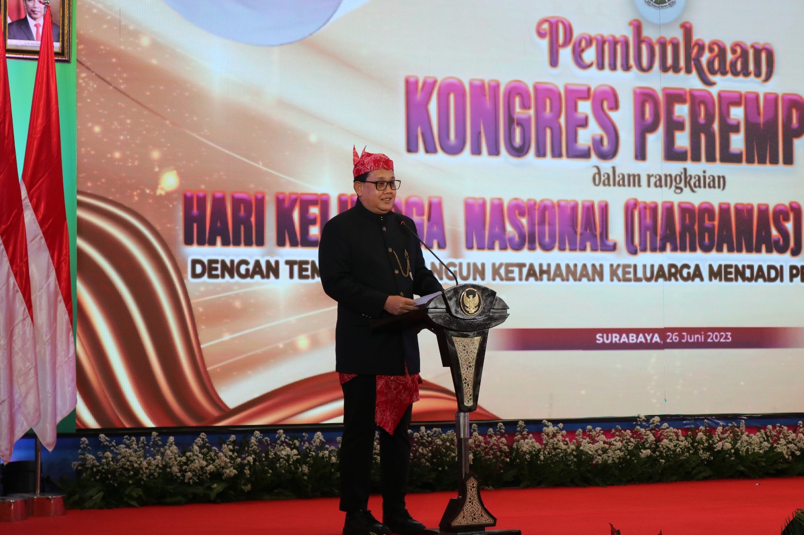 Kongres Perempuan dalam rangka Hari Peringatan Nasional (Harganas) ke XXX  Tahun 2023 di Provinsi Jawa Timur Tahun 2023