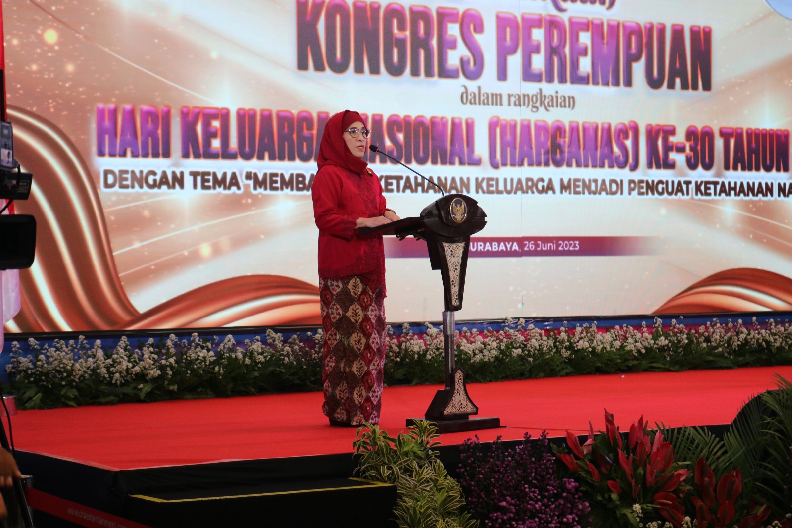 Kongres Perempuan dalam rangka Hari Peringatan Nasional (Harganas) ke XXX  Tahun 2023 di Provinsi Jawa Timur Tahun 2023